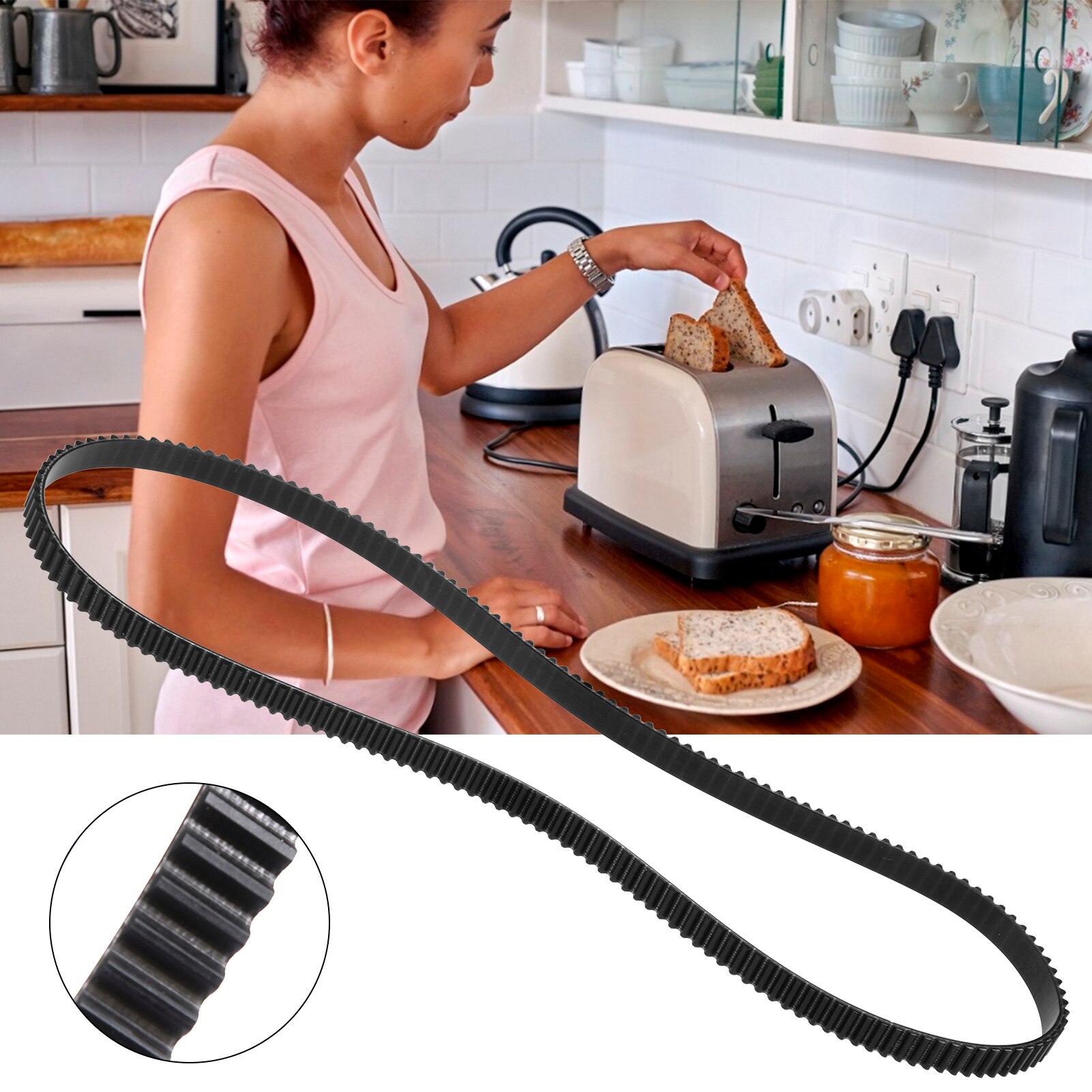 Brood Machine Riem Automatische Brood Maker Machine Transportband Band Strap Omtrek 52Cm 7Mm Keuken