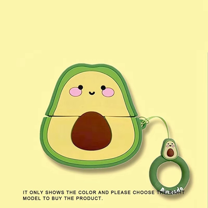 Für AirPods 4 3 2 1 Profi Profi 2 Kopfhörer fallen 3D Avocado Obst Silikon Schutzhülle Kopfhörer Kasten Mit Anhänger Abdeckung: M