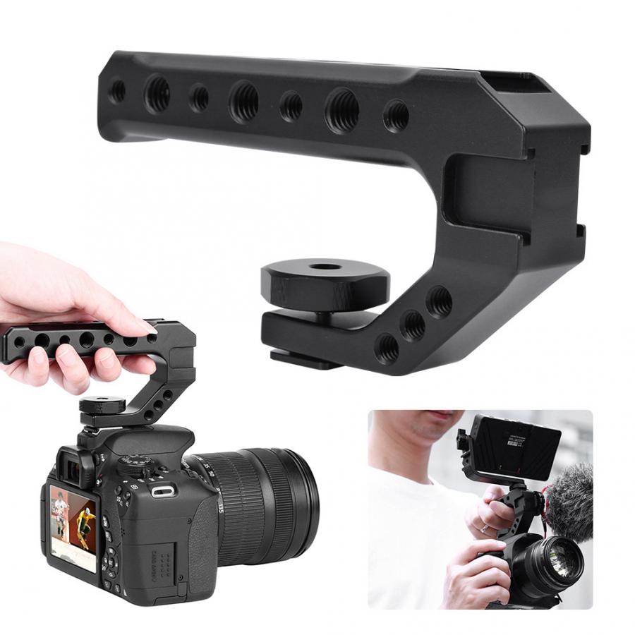 Ulanzi UURIG R005 Universal Hand Grip Camera Handle with Cold Shoe Mount 1/4''&3/8'' Holes Hand Grip Camera Handle