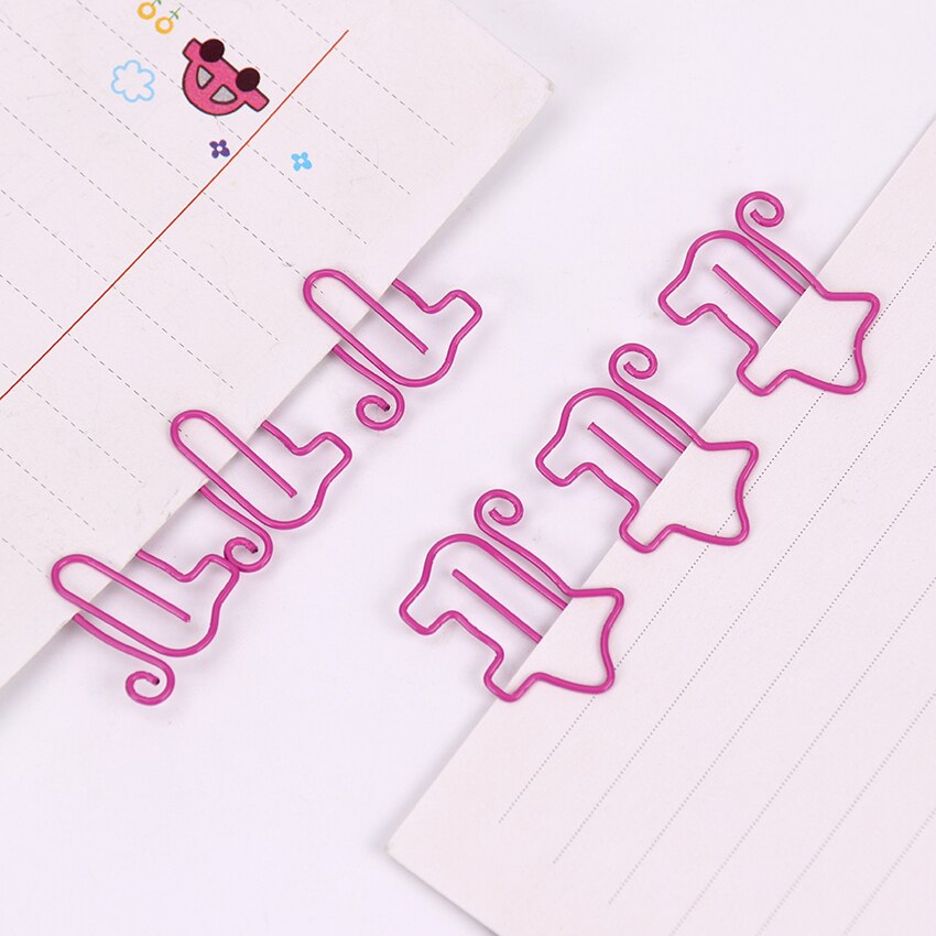 10 stk sødt dyr pink gris bogmærke papirclips skole kontor forsyning metal materiale escolar papelaria papirvarer