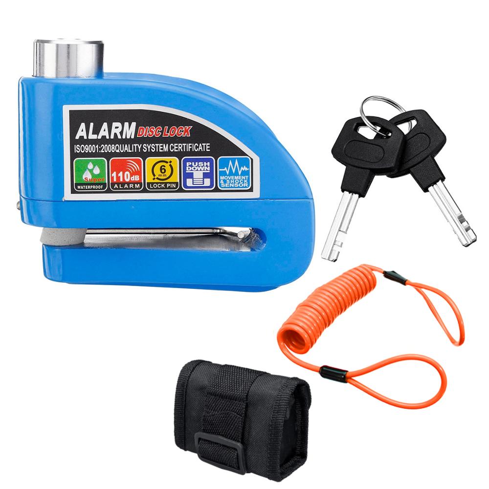 Câble de rappel pour moto et Scooter en métal, 2m/6 pieds, serrure de frein de vélo, sécurité, antivol, roue, disque, Kit d&#39;alarme: G