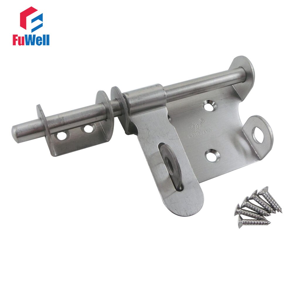 153mm Length Stainless Steel Security Door Bolt Gate Door Barrel Bolt Latch