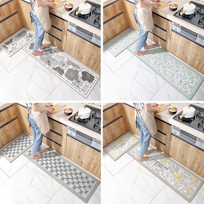Pu Lederen Keuken Mat Wasbare Antislip Keuken Vloer Water En Olie Proof Lange Tapijt Entree Deur Mat Decor voor Keuken