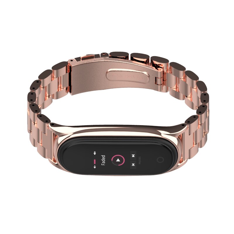 Mijobs Mi band 4 Strap Metal Stainless Steel Bracelet for Xiaomi Mi Band 4 Mi Band 3 Strap Smart Watch Miband 4 correa Wristband