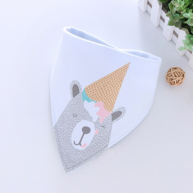 Otton Bandana Slabbetjes Babyvoeding Kiel Zuigeling Burp Doeken Cartoon Speeksel Handdoek Baby Eten Accessoire Zachte Baby Stuff: Bear