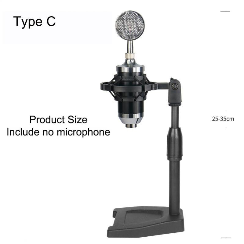 Desktop Microphone Stand Mic Stand Desk Telescopic Microphone Bracket Phones Tripod Adjustable 3/8 Inch Screw Live Equipment: Type C