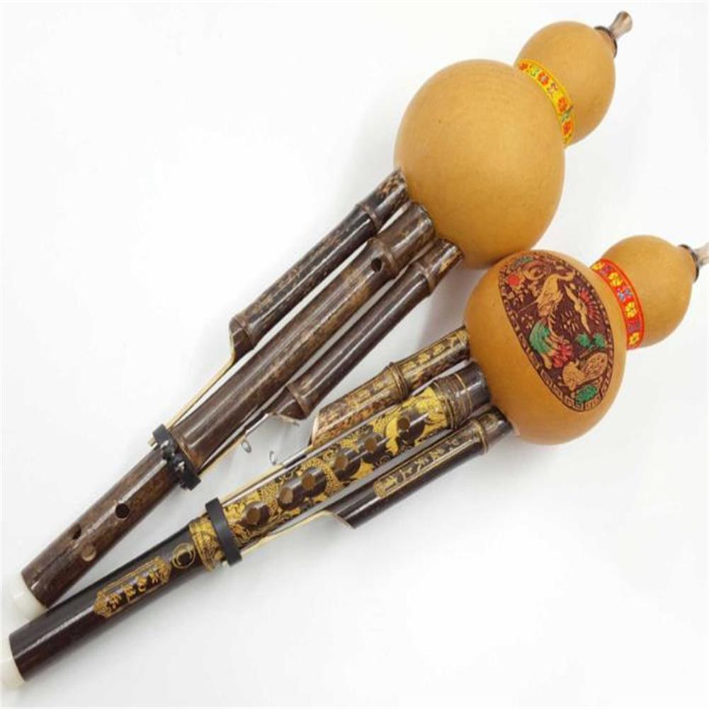 Chinese Handmade Hulusi Bamboo Gourd Cucurbit Flute Ethnic Musical Instrument For Beginner Music Lovers With Packing Box