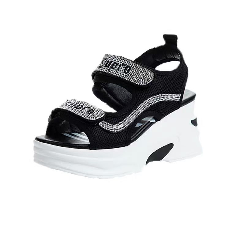 Sandalias de plataforma para mujer, zapatos romanos con plantilla que aumenta la altura, novedad de verano,