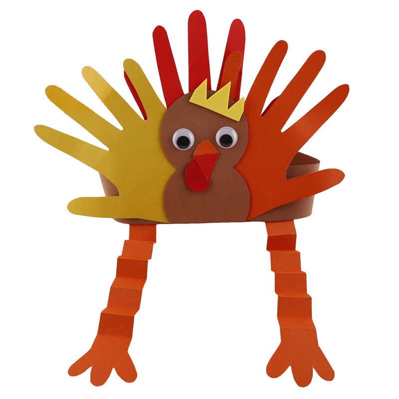 kindergarten lots arts crafts diy toys Turkey head ring crafts kids educational for children's toys girl/boy: style 2