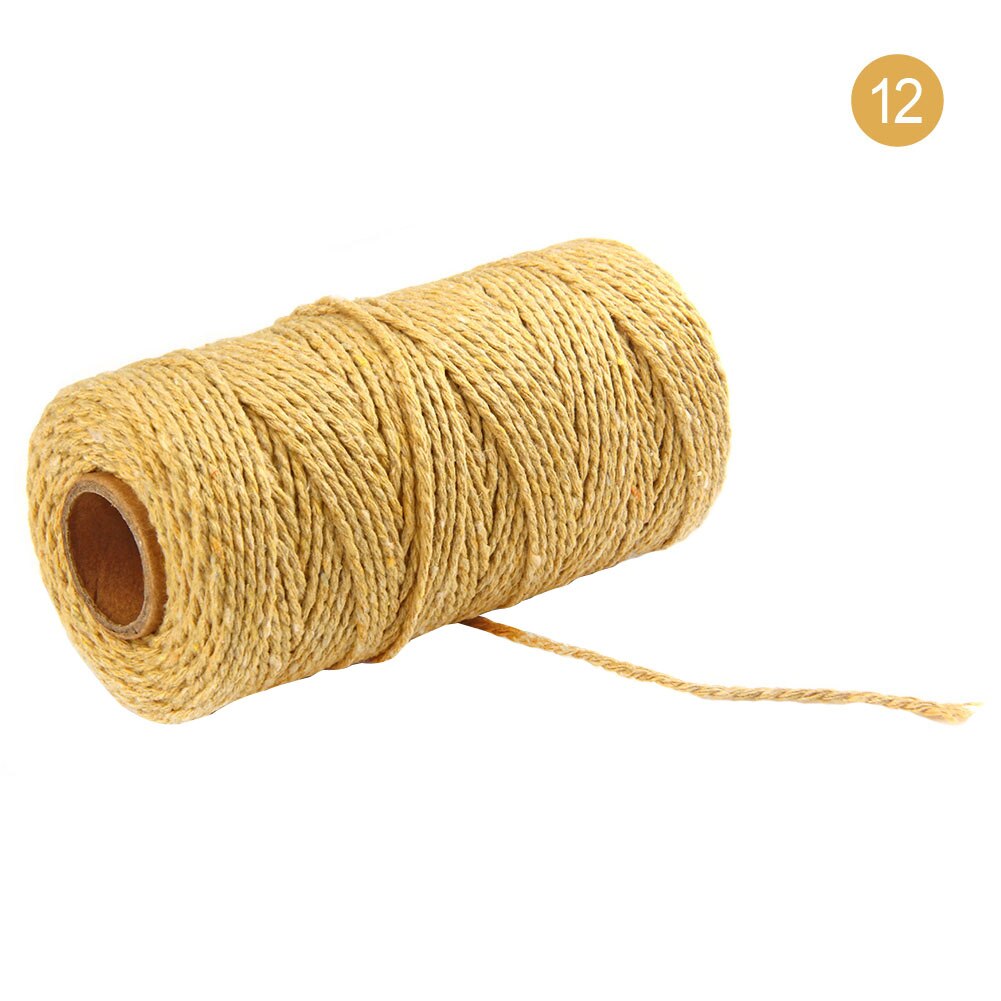 Cordon de ficelle en macramé coton naturel | Cordon en corde naturelle de coton 2MM/100M, décoration artisanale, cordon de ficelle en coton de boulanger suspendu à la main: 12