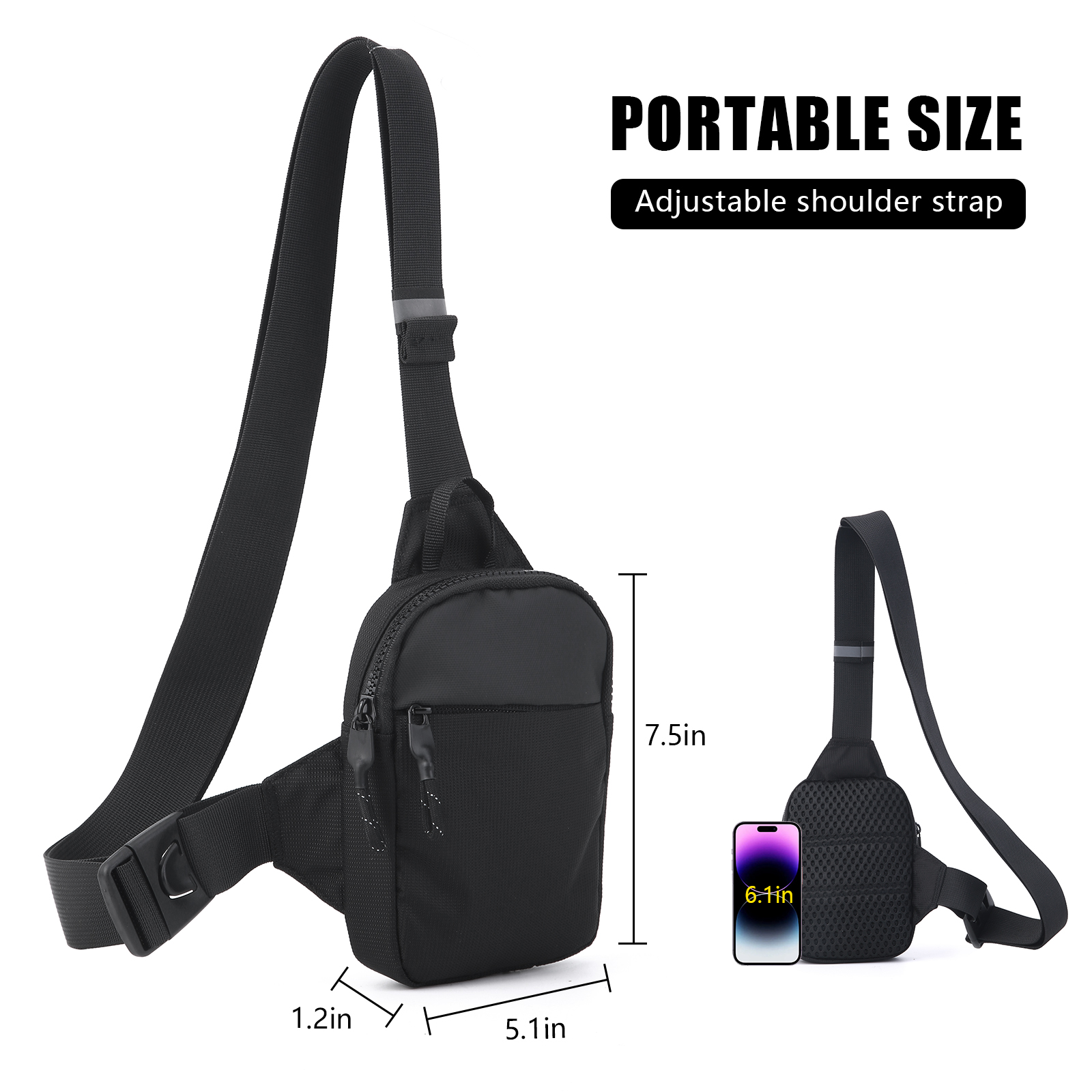 Factory Direct Sports Chest Bag Men's Small Size Backpack Women Messenger Bag Mobile Phone Waist Bag Mini Satchel