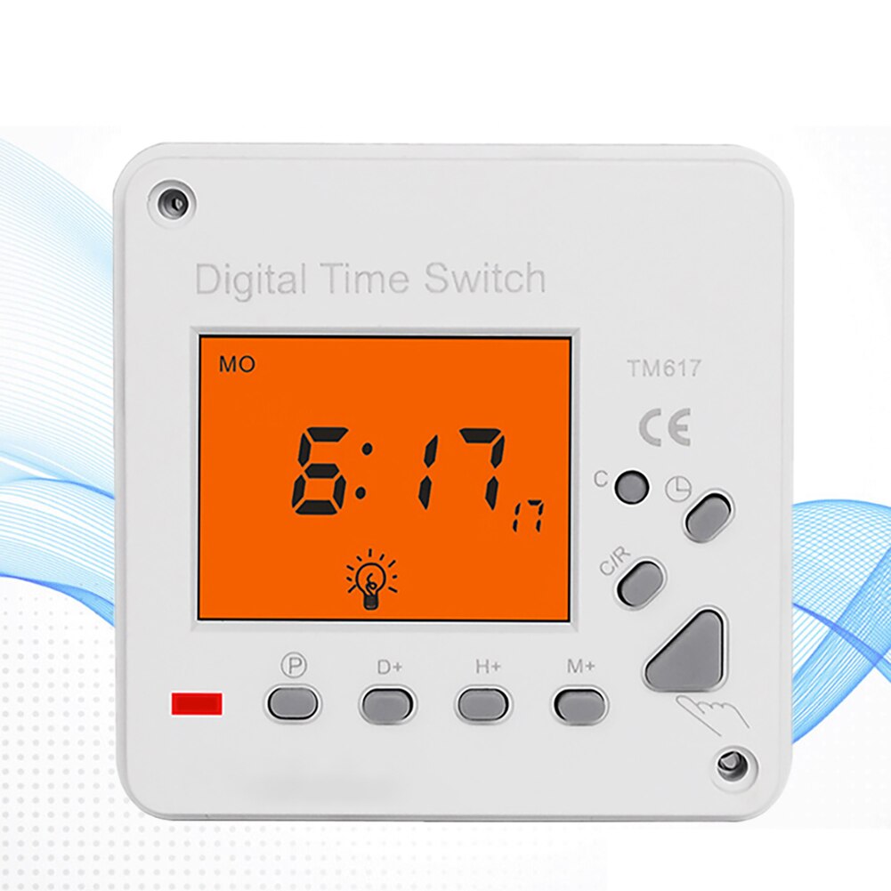 Digital Electronic Timer 220V Switch Timer Backlight LCD Display TM617-2 Smart Control For Household Appliance Lamp Neon Light