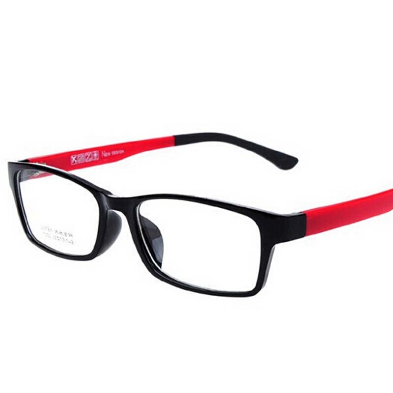 Wolfram Kohlenstoff Stahl TR90 Brille Rahmen Für Frauen Männer Brillen Optische Rahmen Mit Kunststoff Linse Gläser Rahmen 1302: C9 hell Schwarz rot