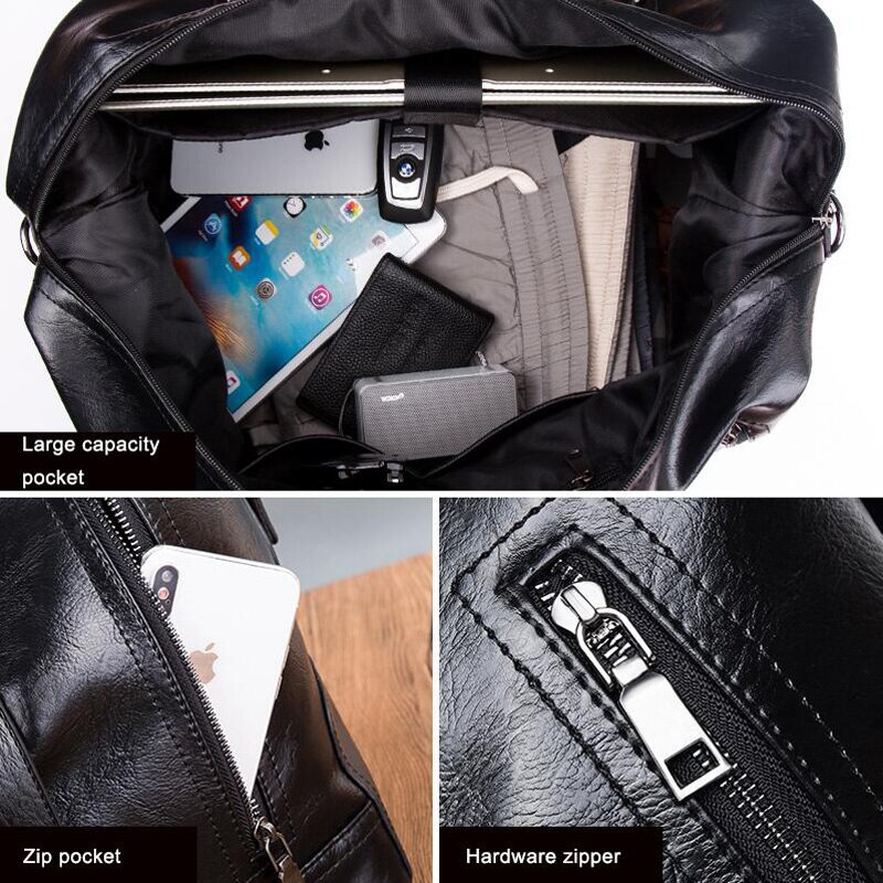 Outdoor Waterdichte Top Pu Leer Mannen Sport Gym Tassen Training Schoudertas Met Schoenen Pocket Vrouwen Reizen Fitness Yoga Handtas