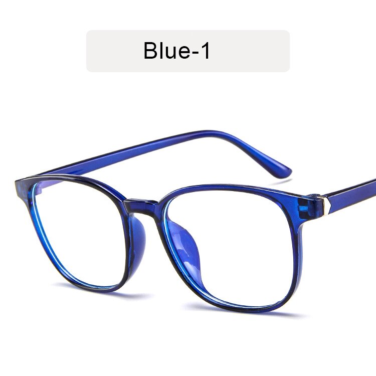 KOTTDO Retro Mens Glasses Frame Computer Eyeglasses Frame Women Anti-blue Light Transparent Clear Pink Plastic Frame: blue1