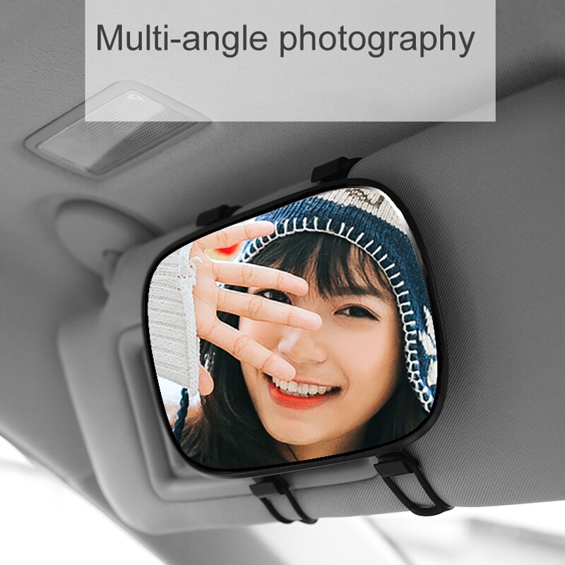 Bærbar bil solskjerm sminke speil bil interiør solskjerming hd kosmetisk speil auto forfengelighet speil bil styling