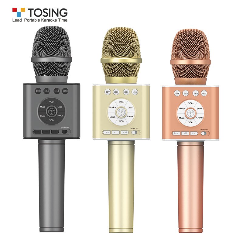 TOSING Q12 Draagbare Karaoke Microfoon Draadloze Bluetooth Speaker Handheld Muziekspeler KTV Reizen SupportUSB card Play