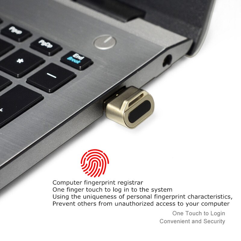 Usb fingeraftryk identifikationsinstrument adgangskode oplåse laptop desktop windows starter automatisk sikkerhedsbeskyttelse privay