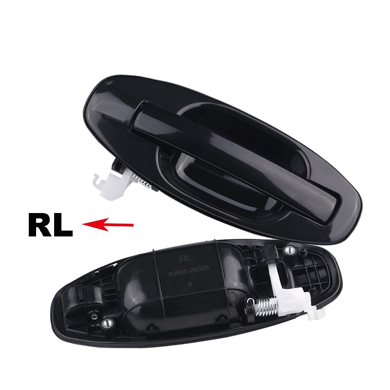 Poignée de porte extérieure | Poignée extérieure de voiture, bol pour Hyundai Santa Fe 2001-2006 82650-26000 82660-26000 poignée de porte extérieure 4 portes: Back left