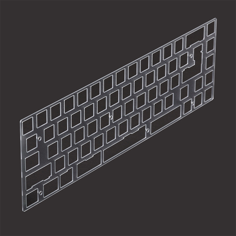 KBD 67 Teclado mecánico de 68 teclas Placa de posicionamiento de policarbonato de aluminio y latón 68 Compatible Tada68 KBD65 PCB TOFU65: Negro