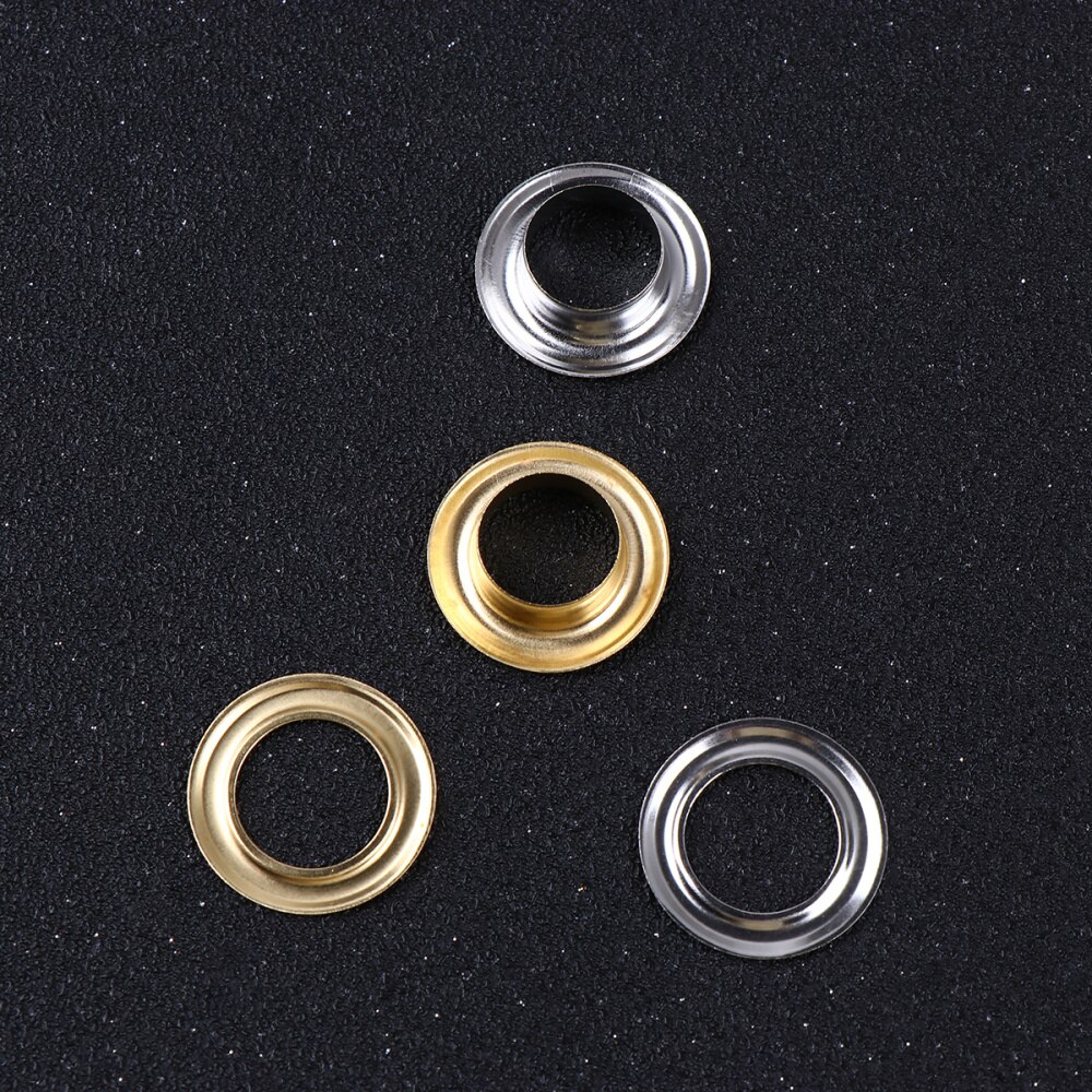 Ringenset 900 stuks 6 / 8 / 10 mm metalen ringen, ringenset met handmatige ringenpers & perforator & blok, perforatietang perforator voor leer, zeildoek, schoenen, handwerk, stoffen riem | NL