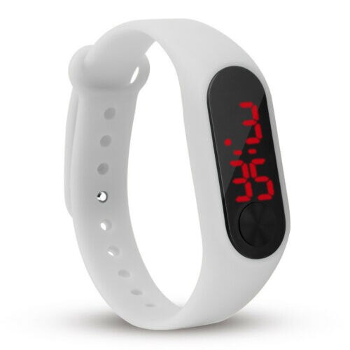 Horloge Kinderen Led-Digitale Horloges Kind Pols Klok Studenten Horloge Kids Voor Meisjes Jongens Sport Elektronische Horloge Voor: White
