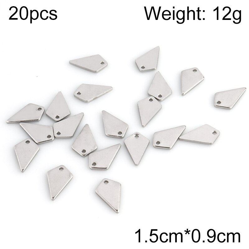 20 Stks/partij Hanger Sieraden Maken Rvs Hangers Stempelen Dog Tags Charms Diy Ketting Hanger Sieraden Vinden Groothandelaren: Goud-kleur