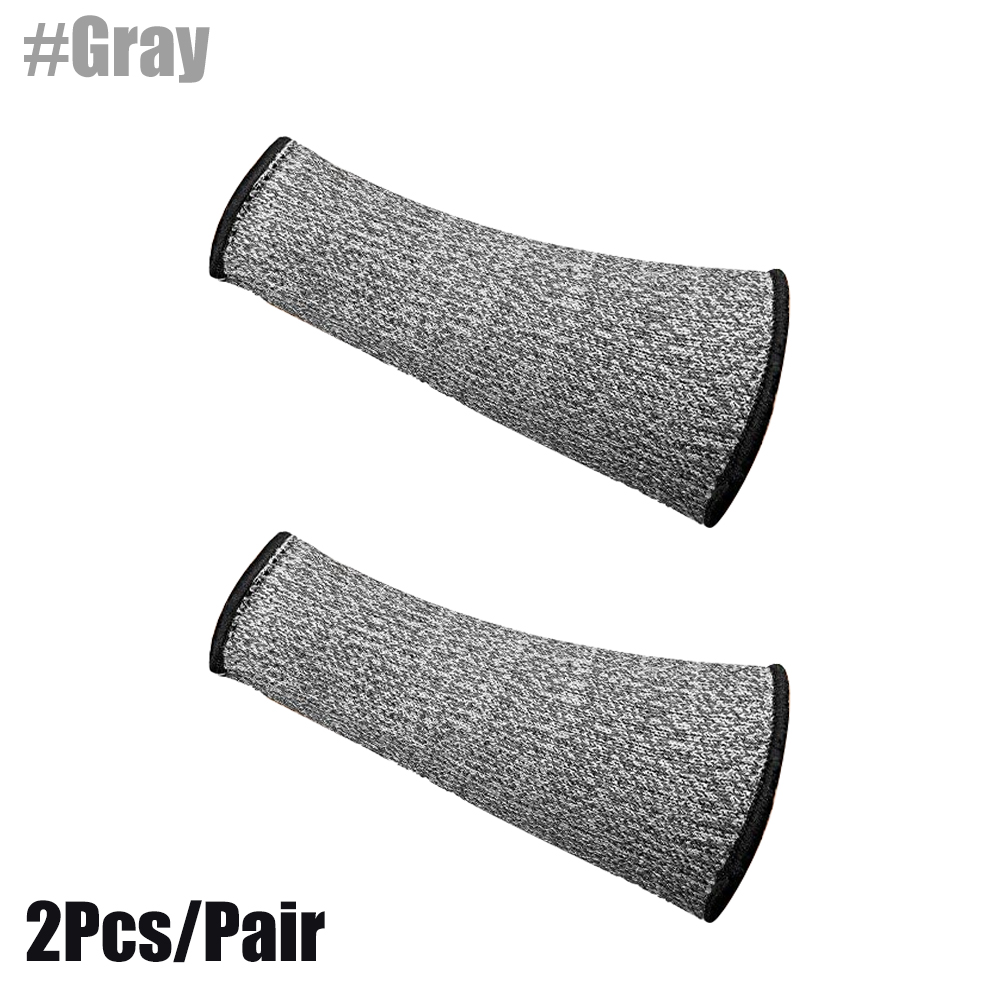 GOMOREON 1Pair Cut Resistant Sleeves, Burn Heat Resistant Arm Sleeve Protectors Protective Forearm Sleeves Cooking Gardening: black