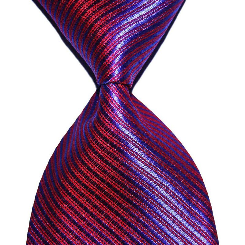 Couleur unie rayé cravate pour hommes cravate soie 10cm largeur Jacquard tissé vêtements de cérémonie affaires de mariage fête de noël: Pourpre