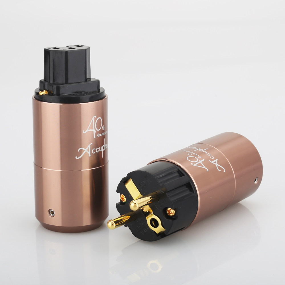 5Paare Accuphase 40th EU Schuko Energie stecker IEC Stecker Verstärker CD DVD Spieler AC Energie Kabel Energie kabel stecker DIY Netz