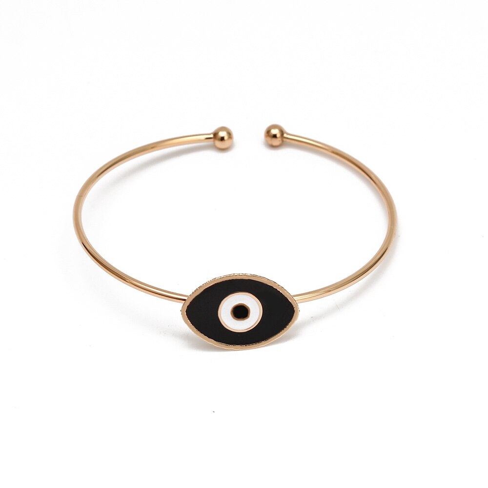 Lucky Eye wielokolorowy turecki Evil Eye bransoletka złoty kolor otwarta bransoletka Bangle regulowany dla kobiet biżuteria dziewczęca BE115: 19