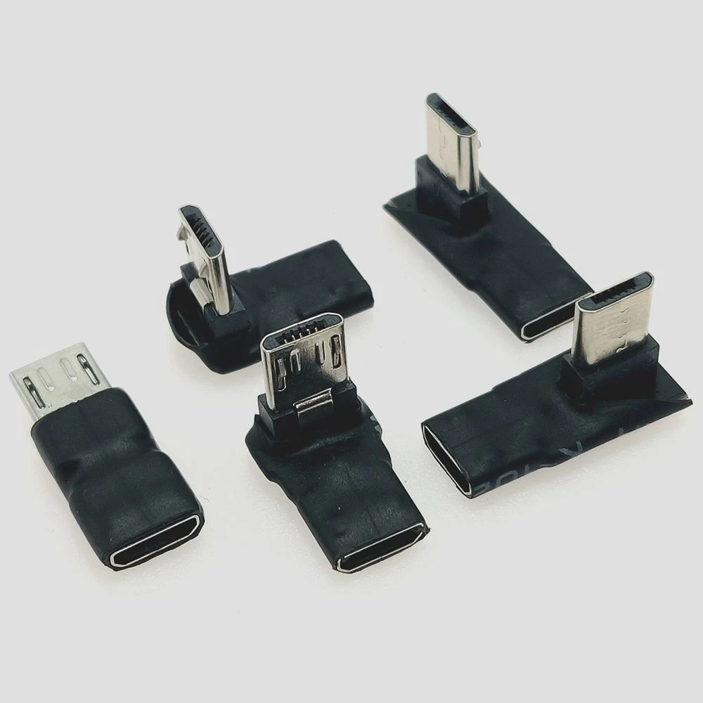 90 Degree USB Left Right Up Angled Micro 5pin Female to Micro USB Male Data Adapter to Mini Plug Plug Micro USB