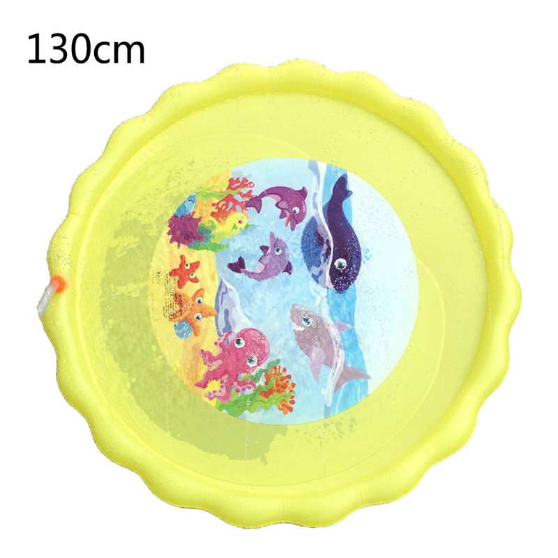 Inflatable Spray Water Cushion Kids Summer Play Water Mat Lawn Games Pad Sprinkler Toys Outdoor Tub Swiming Pool: B