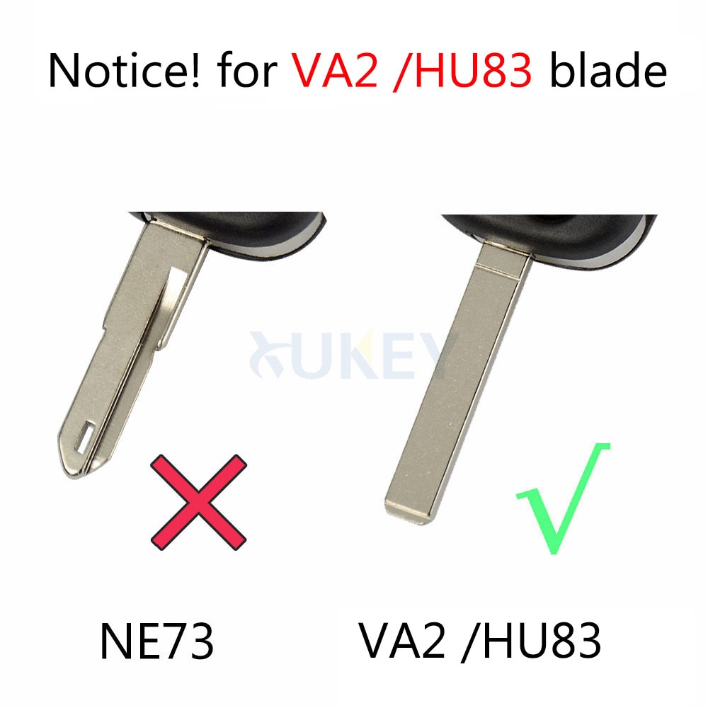 Voor peugeot 307 107 207 407 voor citroen  c1 c2 c3 c4 c5 xsara picasso autosleutel vervangende afstandsbediening sleutel behuizing