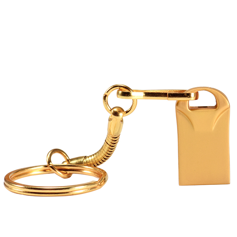 Mini Metal USB Flash Drive 64GB Thumbdrive 16GB 8GB Pendrive 32GB Flash Memory Stick 128GB 4GB Waterproof Pen Drive Usb Disk: Gold / 16 GB