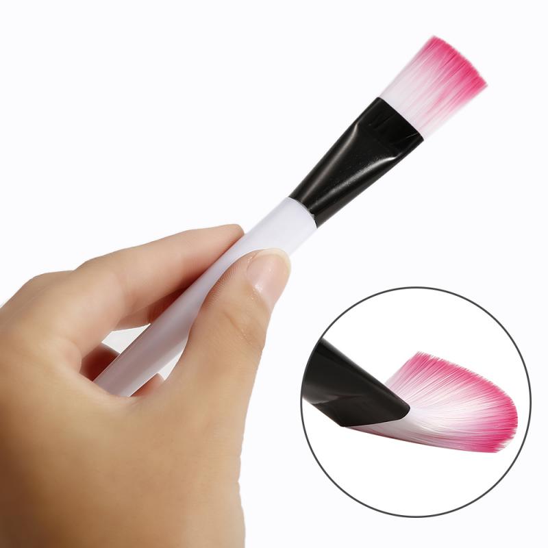 Brocha para maquillaje, manija de plástico de nailon, brocha para base de maquillaje en forma de ventilador, brocha para cejas, pincel cosmético para labios, herramientas: Mask brush 1