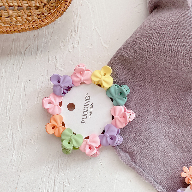 10PCS/Set Girls Cartoon Colorful Flower Mini Hair Claws Kids Sweet Hairpins Children Hair Accessories Cute Hair Clip