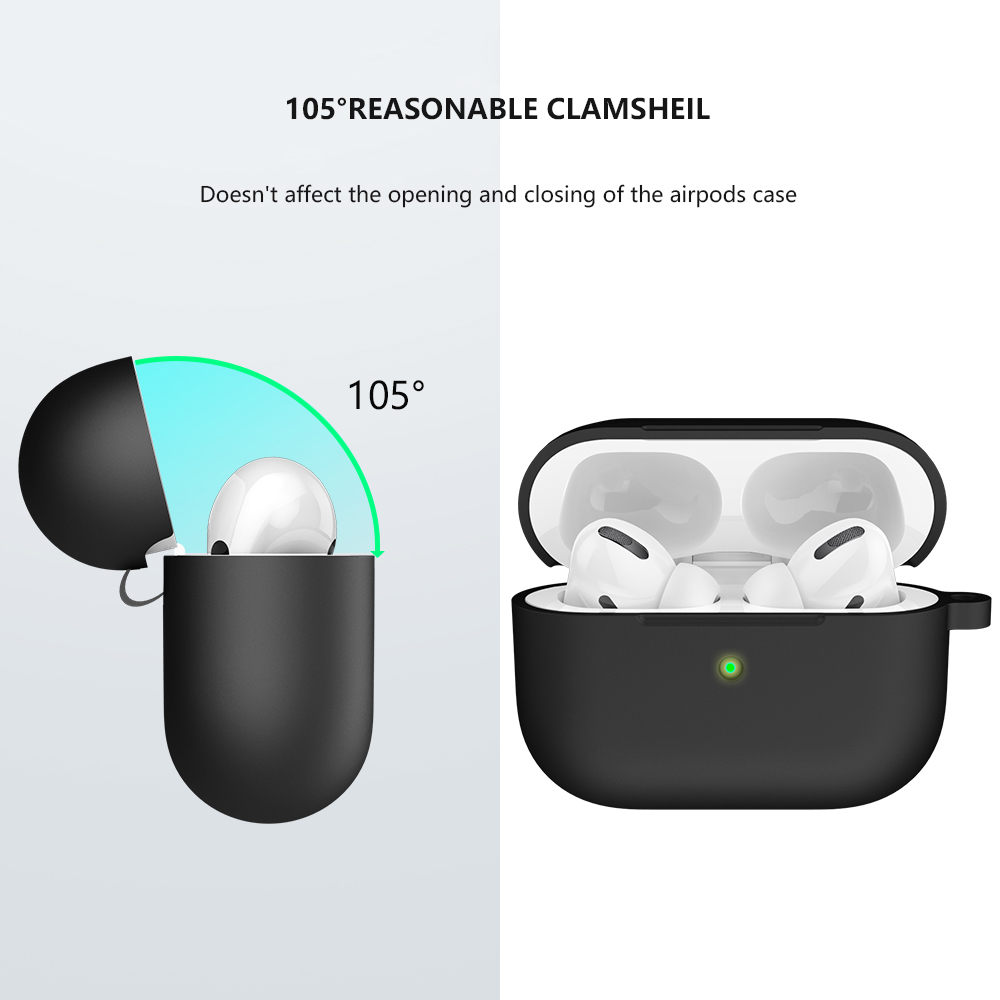 Funda de silicona para Airpods Pro, funda inalámbrica Bluetooth para Apple Airpods pro, funda para auriculares para Air Pods Pro 1st Fundas
