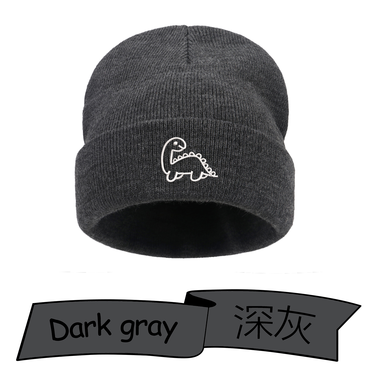 Chapeau de bébé pour enfants, chapeau tricoté brodé pour -né, mignon dinosaure, bonnets pour enfants, garçons et filles, chapeau d'hiver pour la maison
