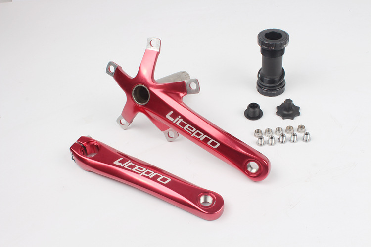 LP litepro Cogwheel left and right crank set Road bike folding car modification Single disc 130 BCD bicycle parts Including axis
