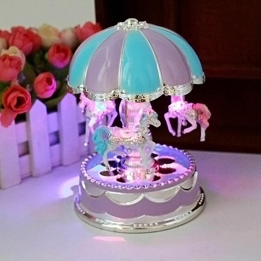 Voor Meisjes Muziekdoos Merry Go Round Led 6 7 8 9 10 11 Jaar Oud Kid Verjaardag Speelgoed