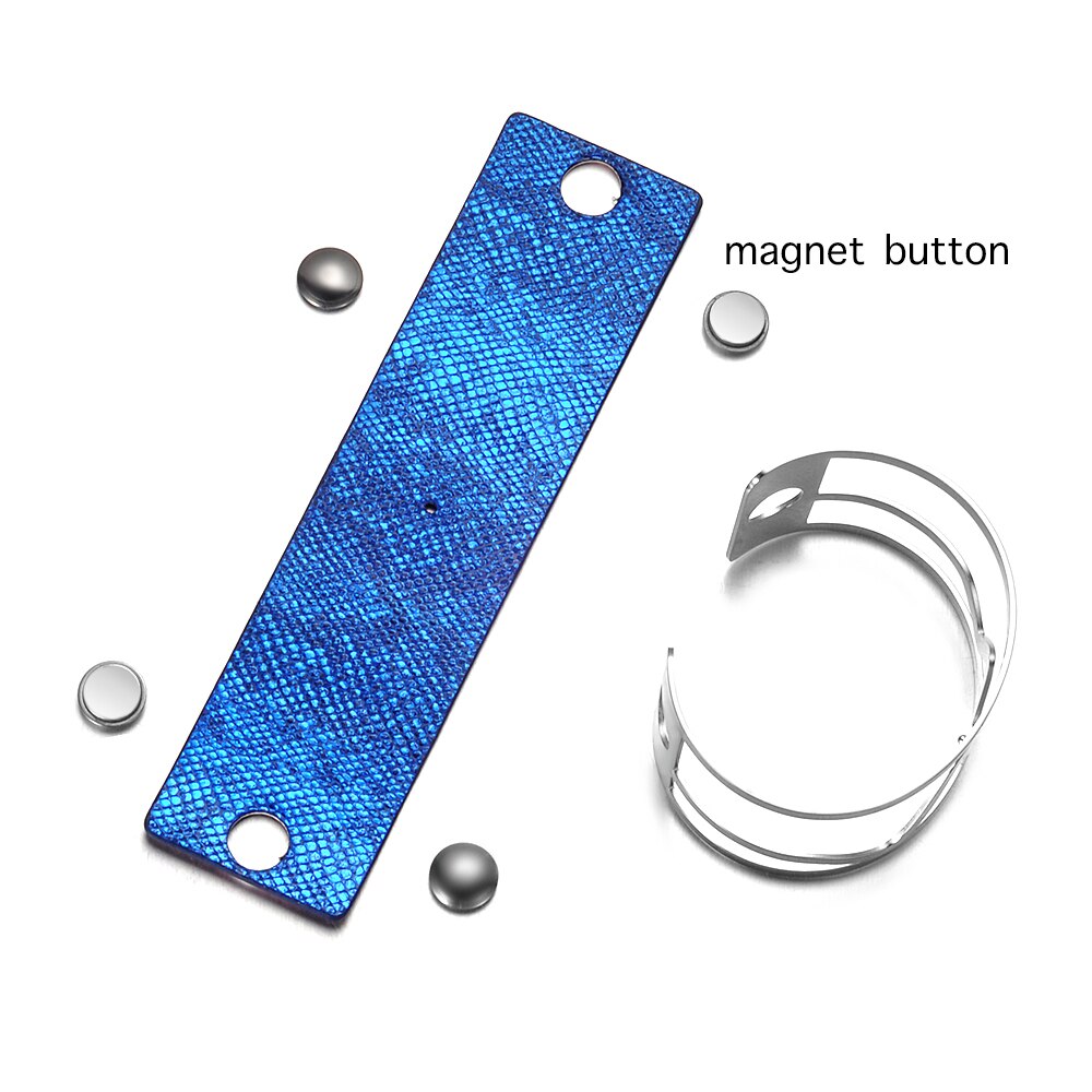 Rosa ouro manguito pulseira de couro do plutônio oco para fora ímã botão pulseira georgettes jóias indianas pulseiras amor pulseiras pulseiras