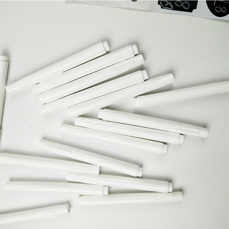 1pc White Liquid Chalk Pens for Glass Windows Chalkboard Blackboard StickerJar Convenient Removable Mark Pens Kawaii Stationery