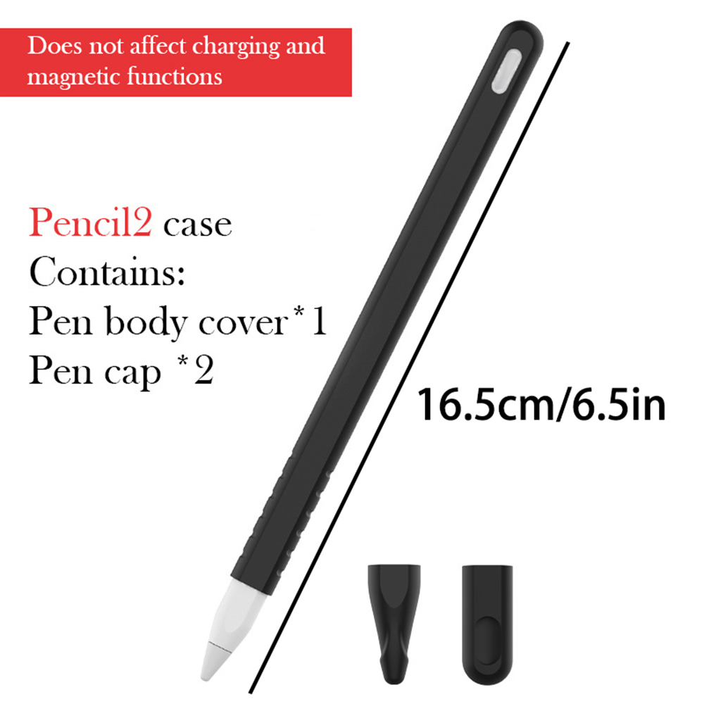 Silicone Case for Apple Pencil Pro Stylus Silicone Pen Cover with Pen Cap for Apple Pencil 2 2nd Generation Cover Protect Sleeve