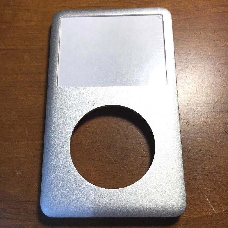 Para iPod 6.a y 7.a generación Classic 80gb 120gb 160gb panel frontal plateado, superficie trasera plateada Clickwheel botón plateado