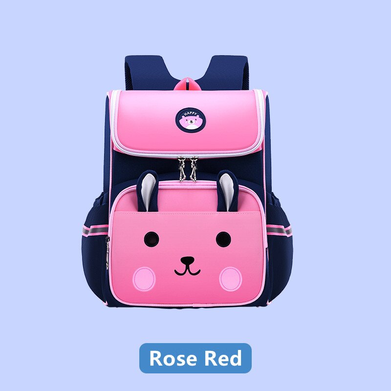 Grote capaciteit meisjes jongens 3d schooltassen kinderen orthopedische cartoon beer schooltas rugzak mochila infantil groep 1-5: Roze