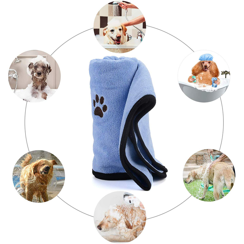 2Pcs Microvezel Badkamer Handdoeken Dierbenodigdheden Creatieve Huisdier Handdoek Multifunctionele Pet Soft Sneldrogend Super Huisdier Absorberende Handdoeken