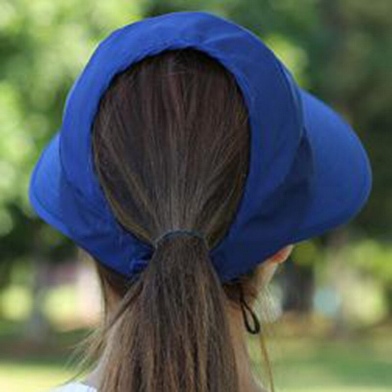 Dihope-sombreros para el sol y la playa para mujer, visera de perla empaquetable, sombrero con cabeza grande, gorro femenino de ala ancha, protección UV, novedad de verano