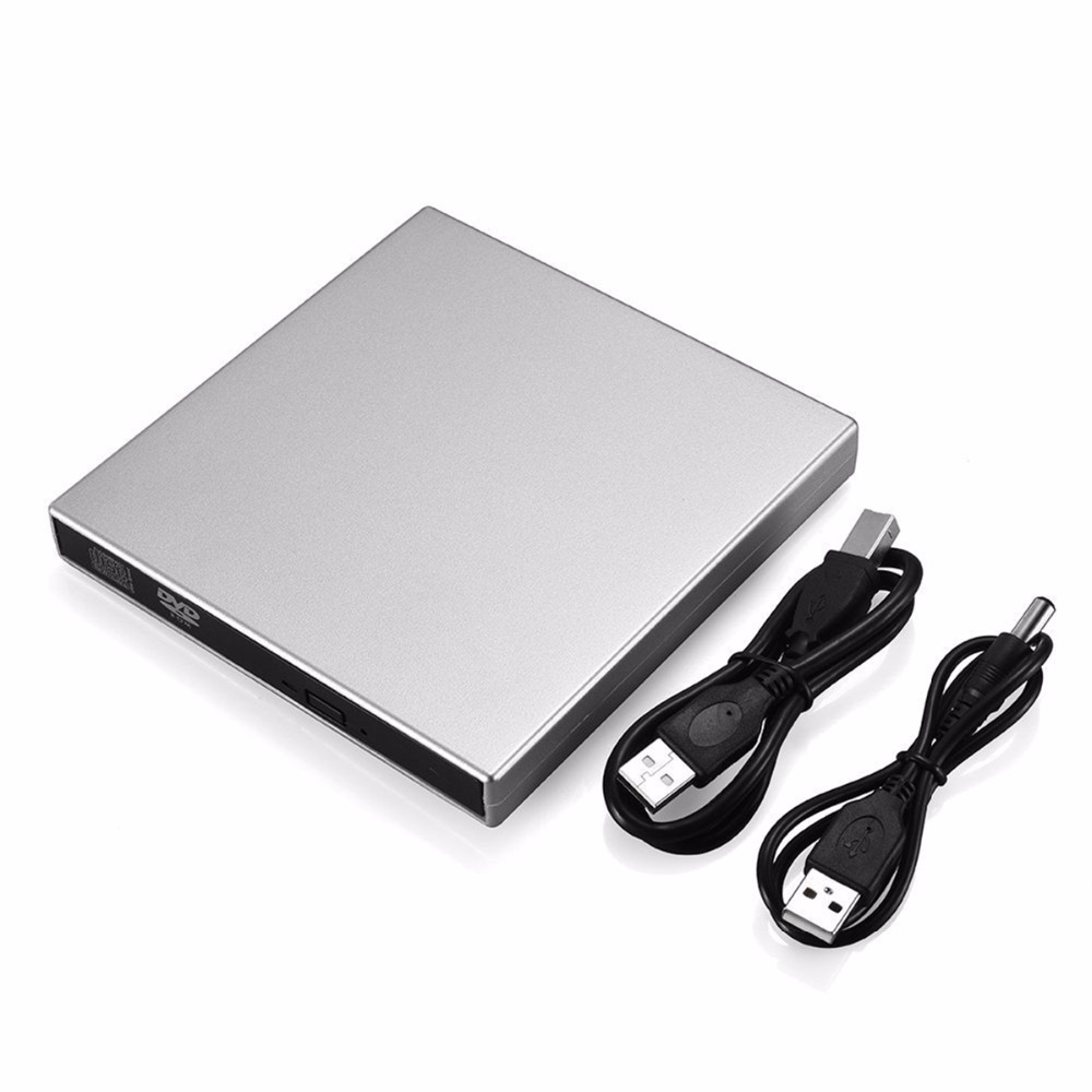 USB 2.0 Esterno Portatile fessura-in DVD-RW CD-RW Lettore CD DVD rom unità scrittore Masterizzatore Bruciatore di ultra Sottile per PC Finestre