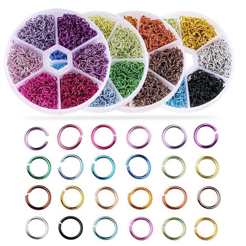 Bague en métal pour ongles, alliage d&#39;aluminium 3D, décorations Nail Art, décor de Piercing, mélange de couleurs, bijoux